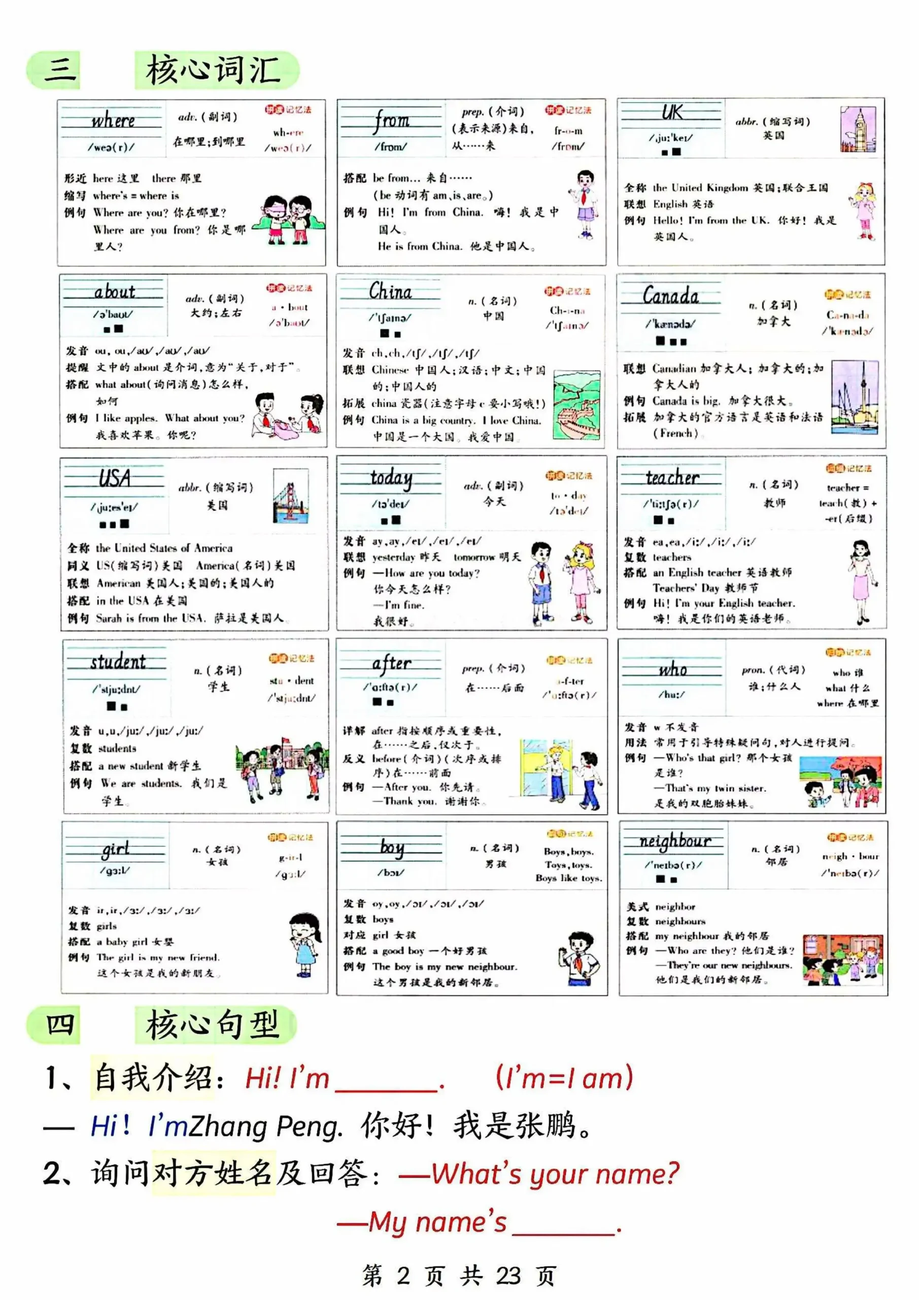 三年级下英语1-6单元知识点汇总《人教版PEP》-山云部落 - 游戏资源下载 | 视频课程学习 | 云盘AI工具 - sy.team