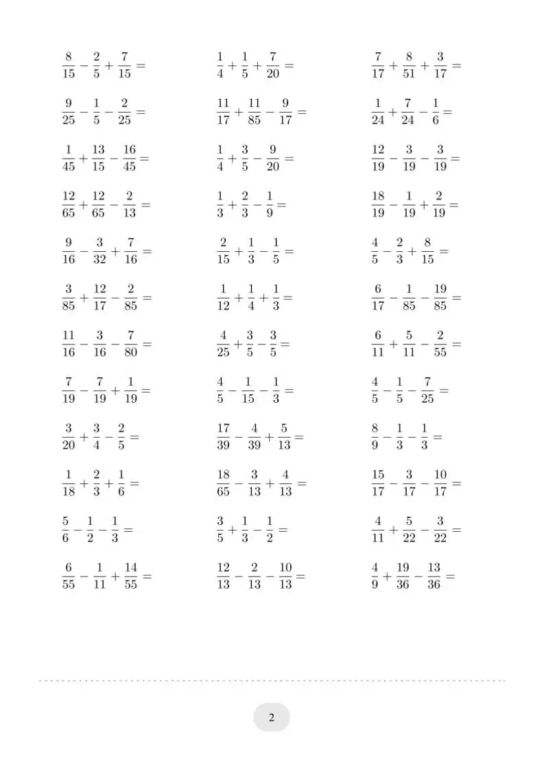 五年级下数学分数加减混合运算2000题专项练习-山云部落 - 游戏资源下载 | 视频课程学习 | 云盘AI工具 - sy.team