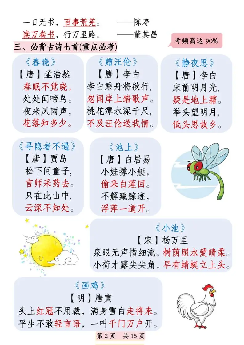 25新一下语文期末复习全册高频考点汇总（十四大高频考点）15页-山云部落 - 游戏资源下载 | 视频课程学习 | 云盘AI工具 - sy.team