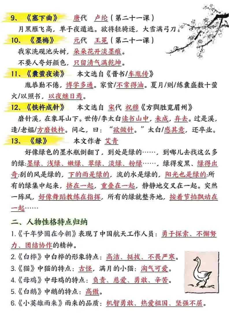 四年级下语文期末总复习重点知识点归纳整理-共29页-山云部落 - 游戏资源下载 | 视频课程学习 | 云盘AI工具 - sy.team