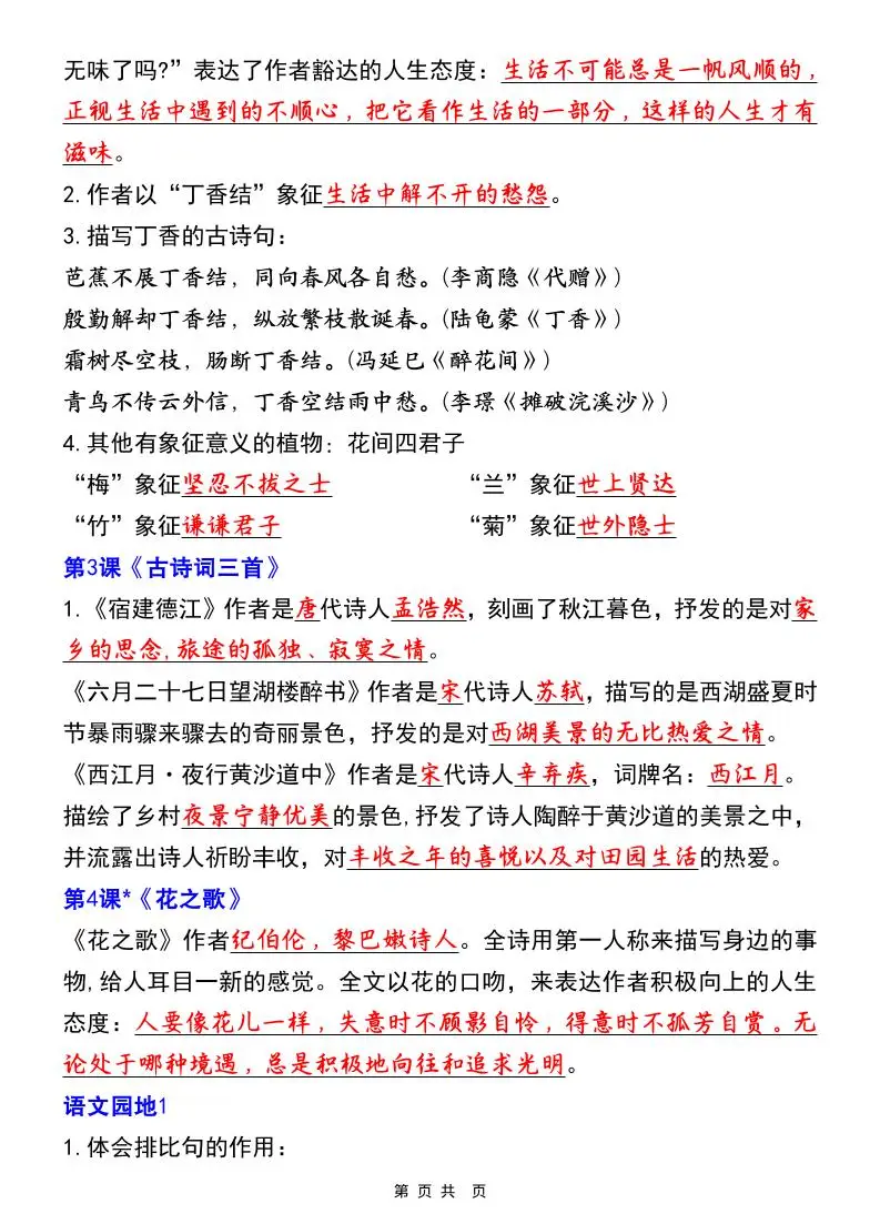 六上语文【25秋-全册重点知识点梳理（空白+答案）】-山云部落 - 游戏资源下载 | 视频课程学习 | 云盘AI工具 - sy.team