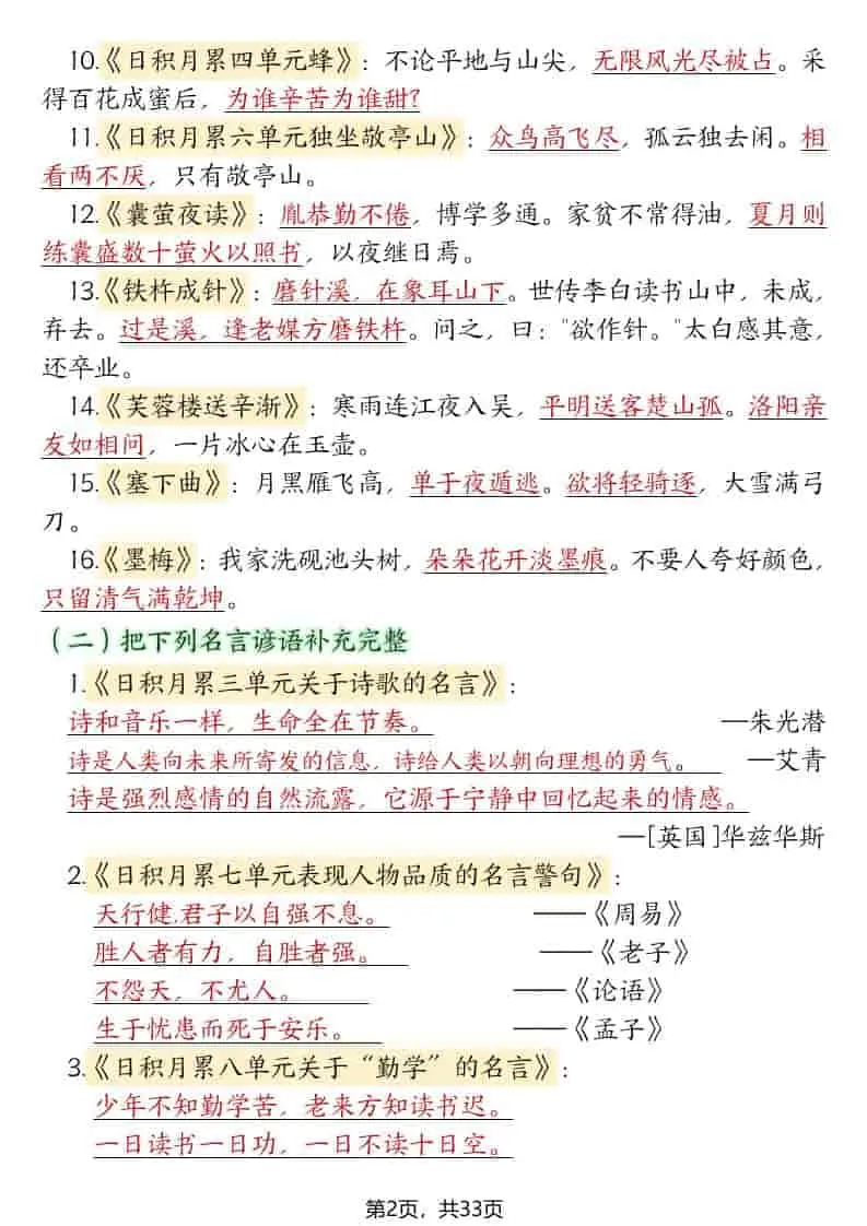 四年级下语文期末复习必考知识点（十大高频考点归纳）-山云部落 - 游戏资源下载 | 视频课程学习 | 云盘AI工具 - sy.team