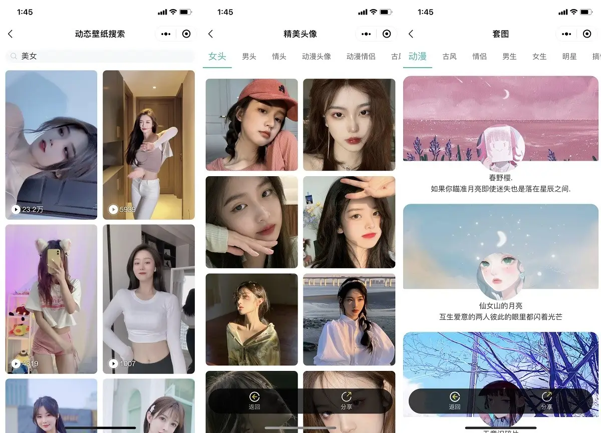 图片[2]-好看UI云开发壁纸小程序模板-山云部落 - 游戏资源下载 | 视频课程学习 | 云盘AI工具 - sy.team