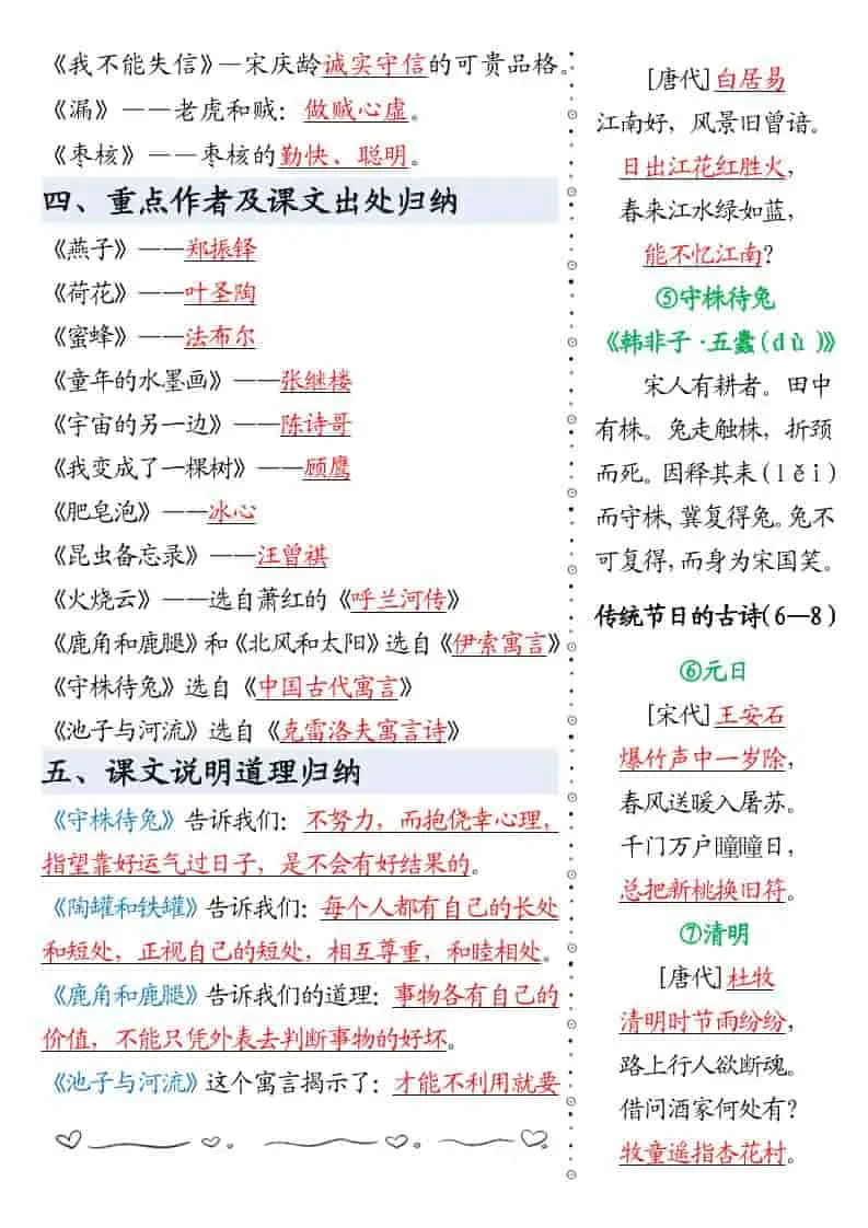 三年级下语文寒假预习必背知识点汇总-山云部落 - 游戏资源下载 | 视频课程学习 | 云盘AI工具 - sy.team