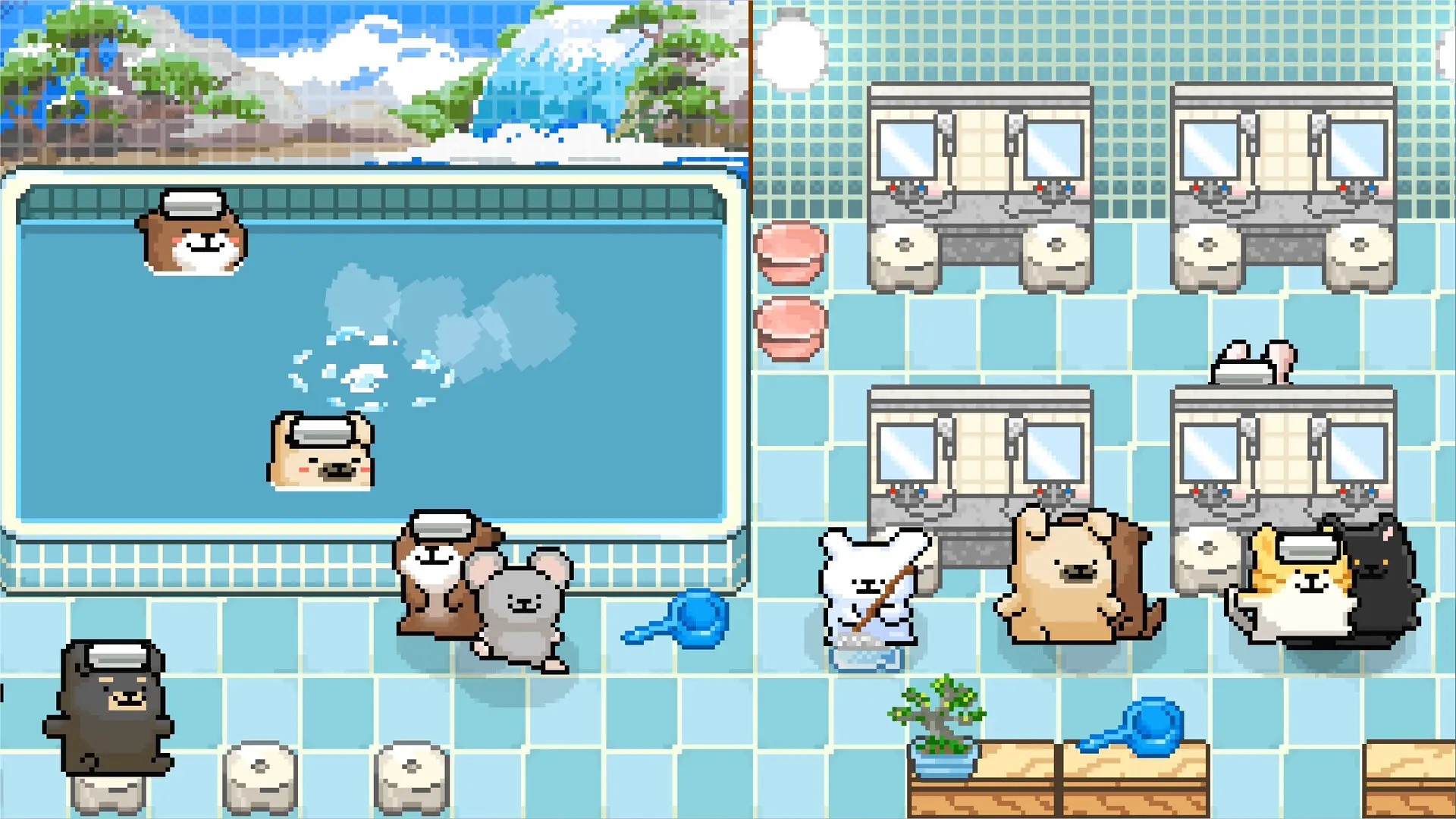 线条小狗：动物温泉/Maltese's Fluffy Onsen