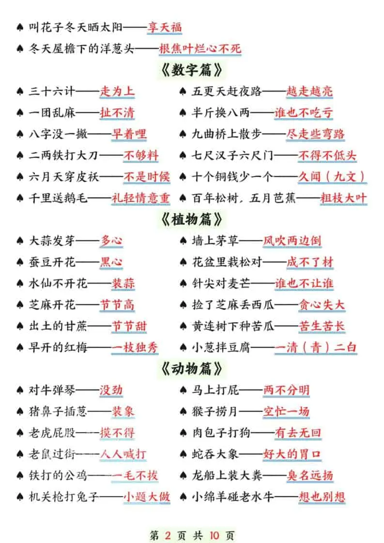 一年级下语文寒假预习晨读晚背（歇后语和谚语）-山云部落 - 游戏资源下载 | 视频课程学习 | 云盘AI工具 - sy.team