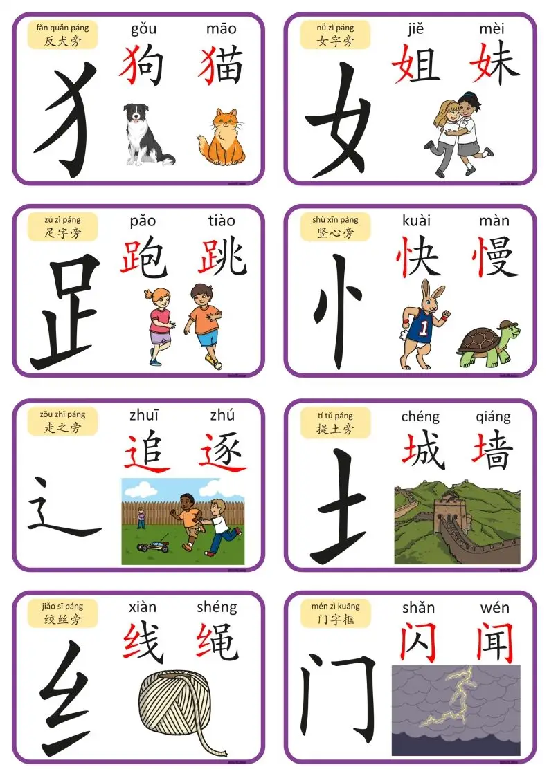 2_认识部首和偏旁闪卡-山云部落 - 游戏资源下载 | 视频课程学习 | 云盘AI工具 - sy.team