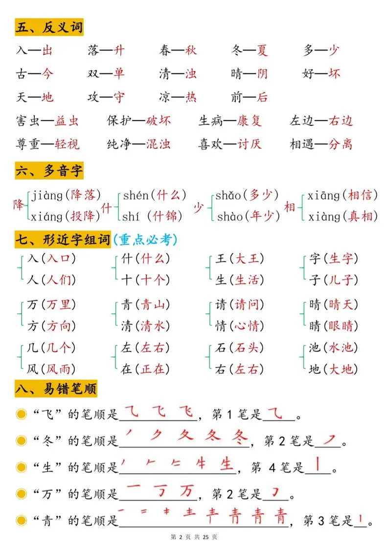 一下语文1-8单元高频考点汇总(25页)-山云部落 - 游戏资源下载 | 视频课程学习 | 云盘AI工具 - sy.team