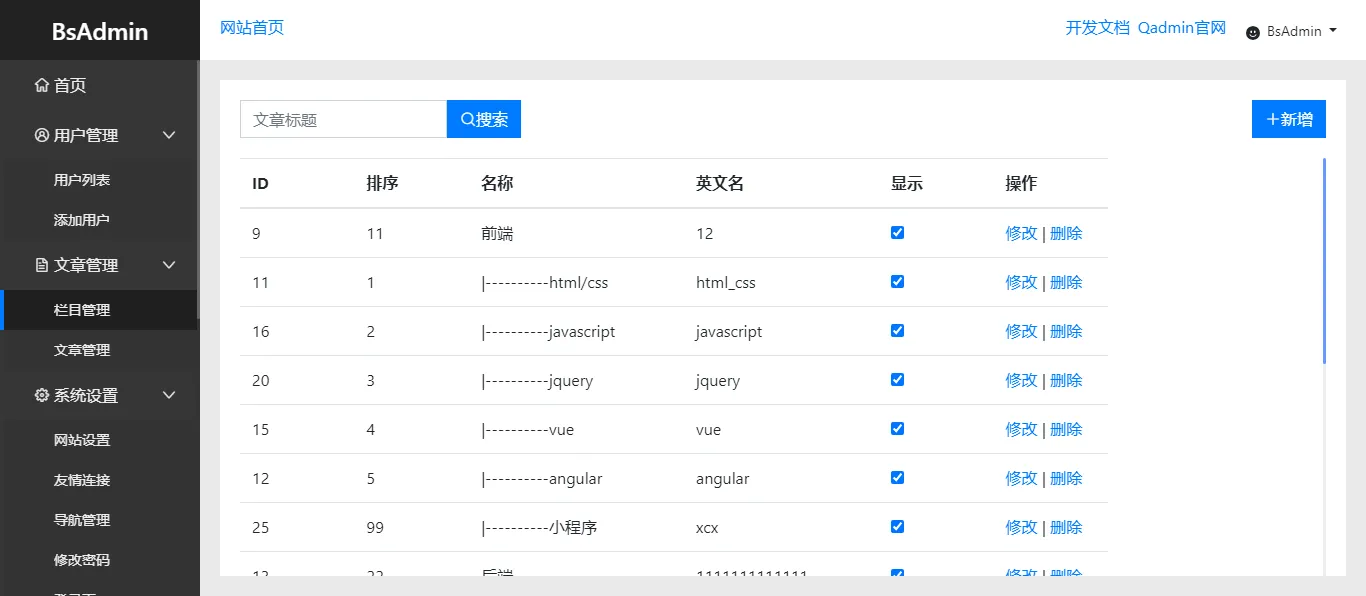 bsadmin(基于Bootstrap4构建的后台模板)-山云部落 - 游戏资源下载 | 视频课程学习 | 云盘AI工具 - sy.team