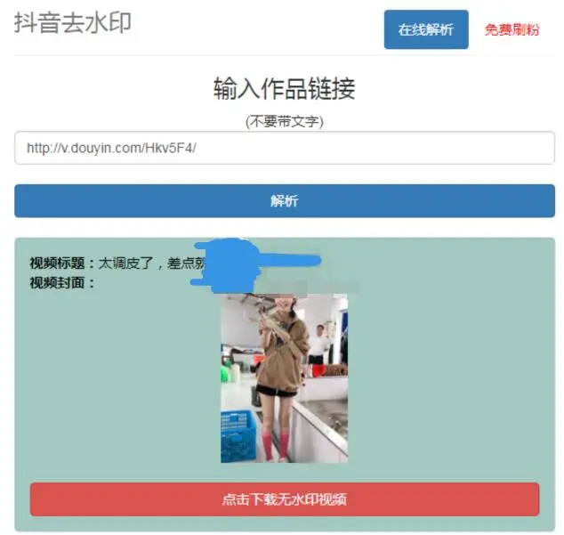 抖音在线去水印网站PHP源码-山云部落 - 游戏资源下载 | 视频课程学习 | 云盘AI工具 - sy.team