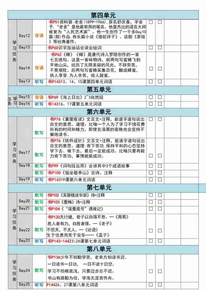四年级下语文期末复习重点知识清单-山云部落 - 游戏资源下载 | 视频课程学习 | 云盘AI工具 - sy.team